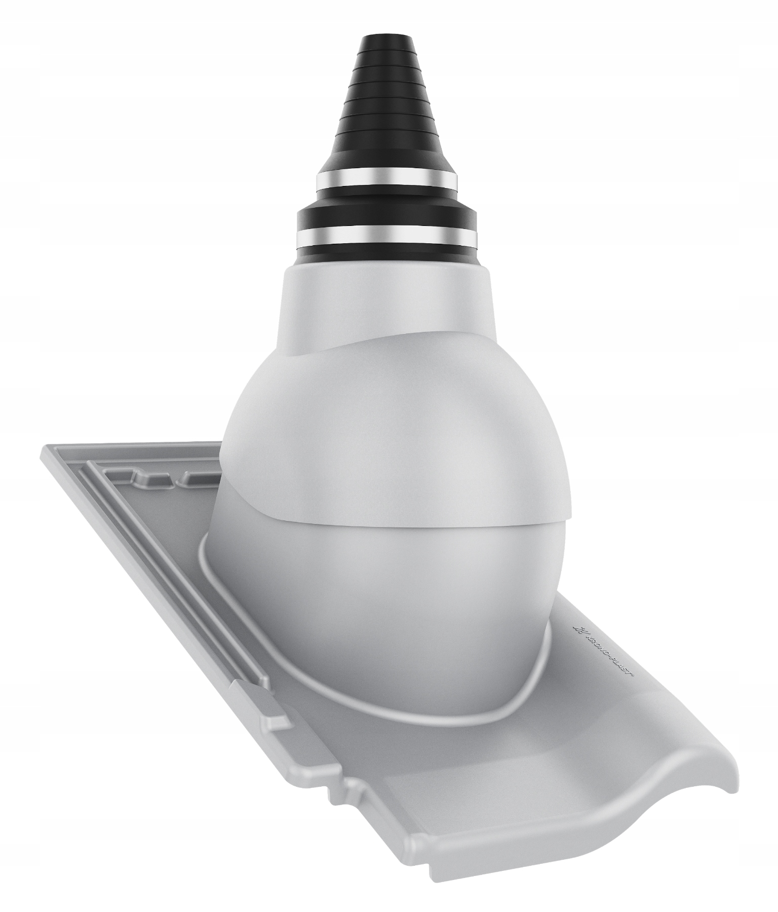 Anténní průchod pro vzduchotěsné střechy Bogen Innovo 12 Titan Ušlechtilý