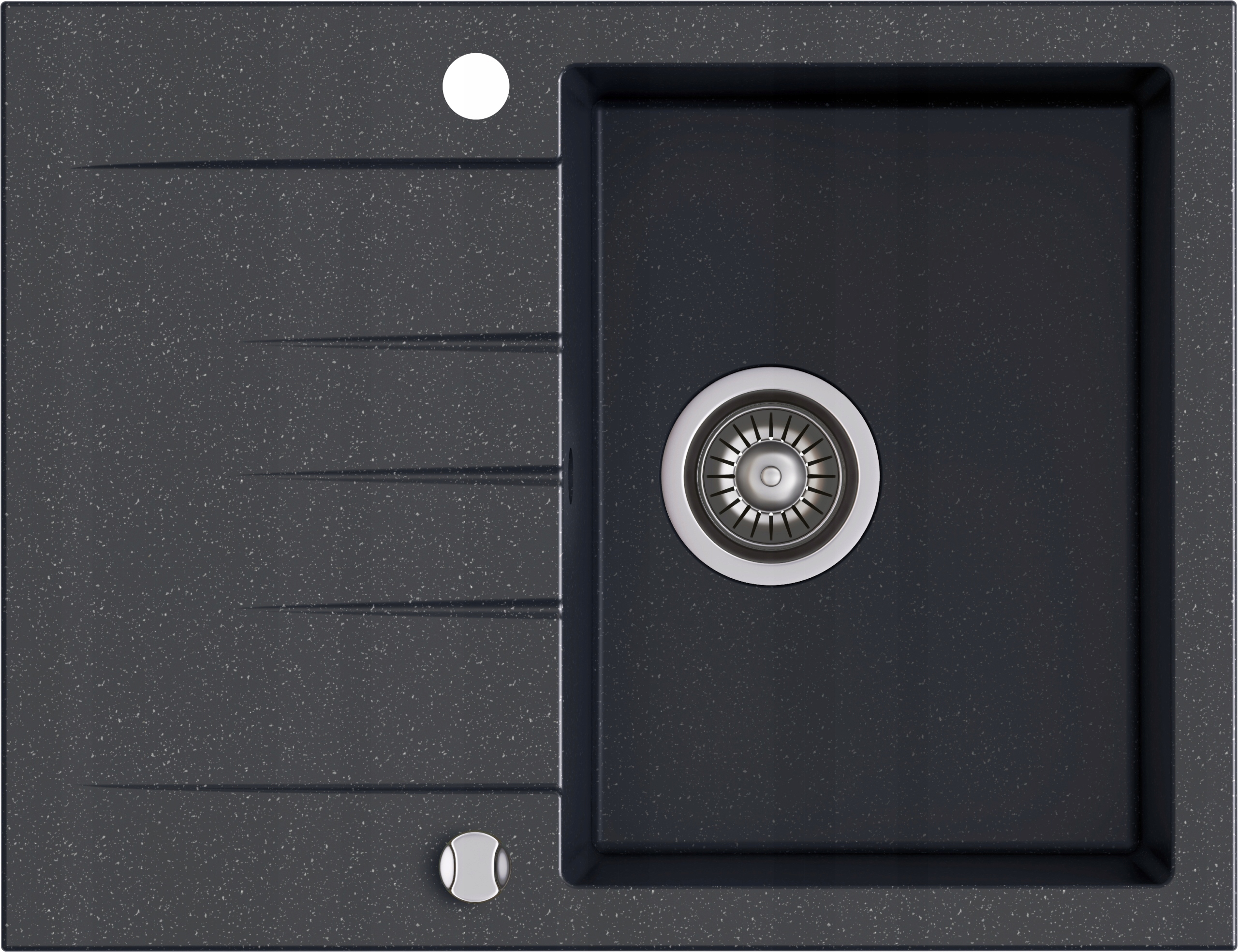Zlewozmywak Kernau Kgsv 4565A 1B1D Black Metallic