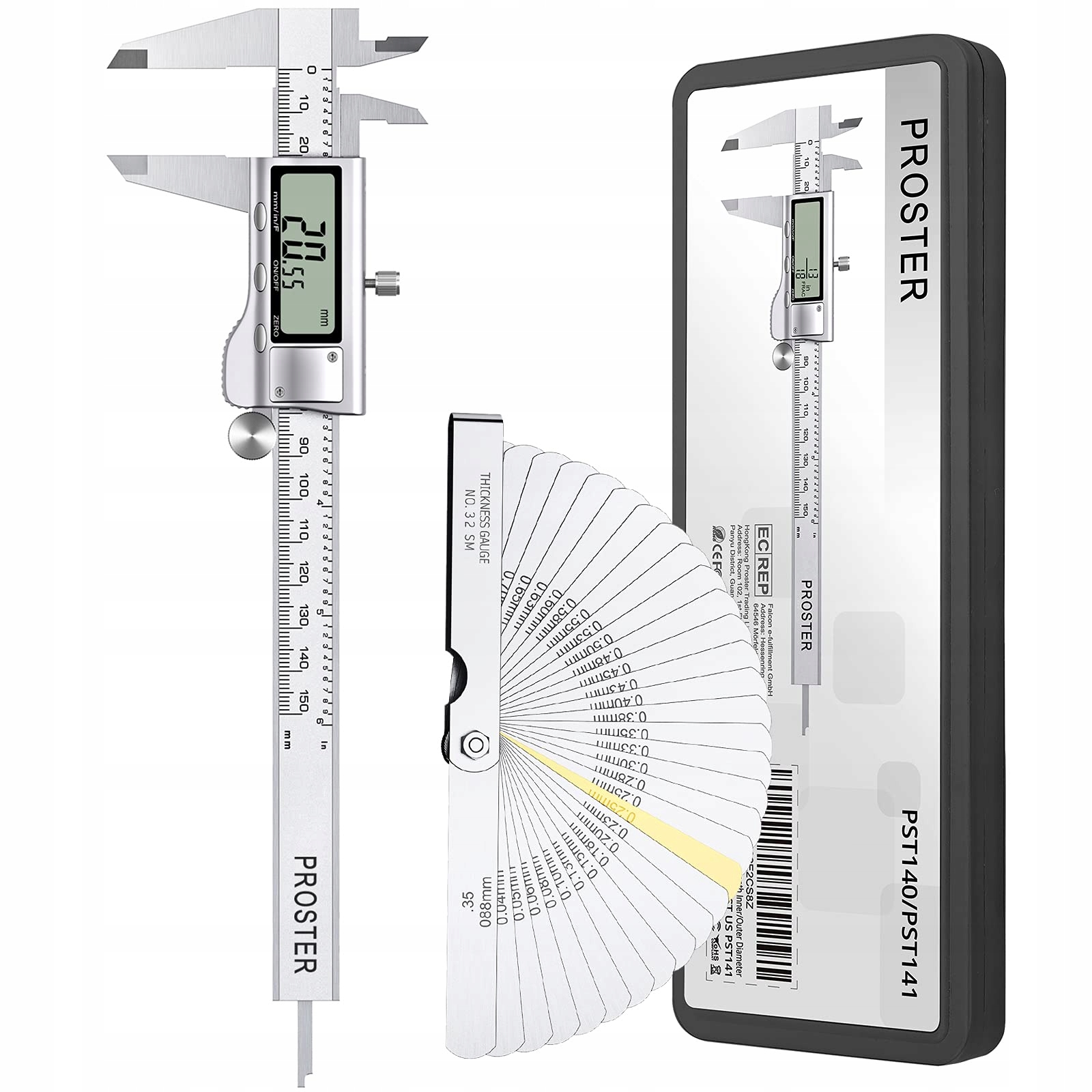 PROSTER Cyfrowa Suwmiarka 150mm Elektroniczny Miernik Długości Szerokości — miniatura 2