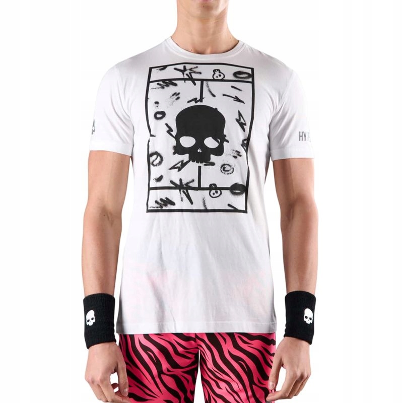 Tričko Hydrogen Tennis Court Cotton Tee White/spray Art L