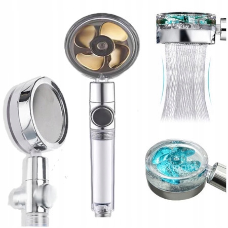 SŁUCHAWKA PRYSZNICOWA Z TURBINĄ WENTYLATOREM+ZAPAS FILTRU WYSOKOCIŚNIENIOWA Marka inna