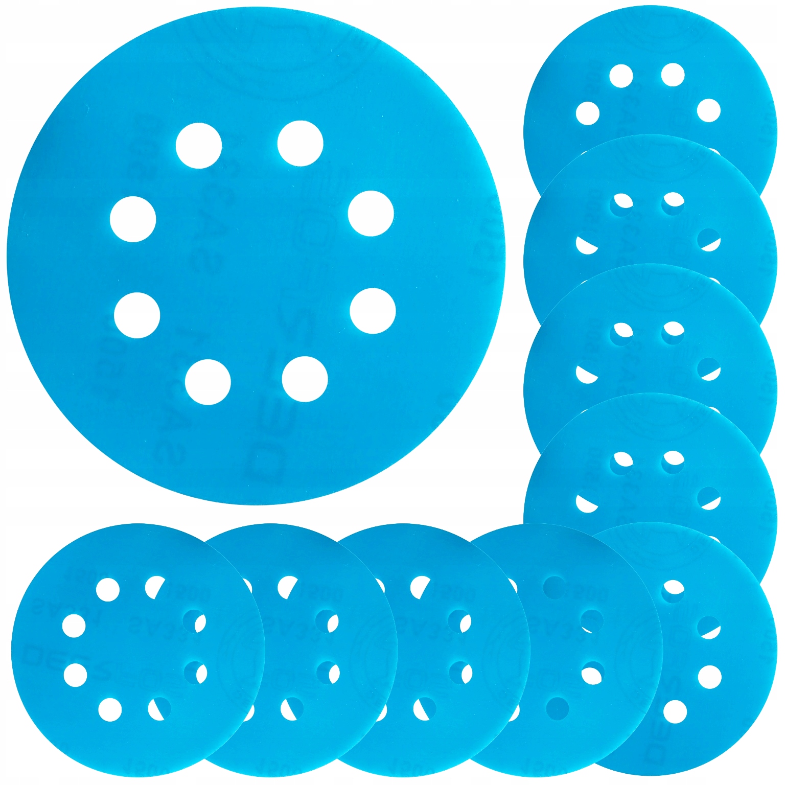 Papier Ścierny Wodny 125 Na Szlifierkę Rzep Do Polerowania Lamp Krążki 1000