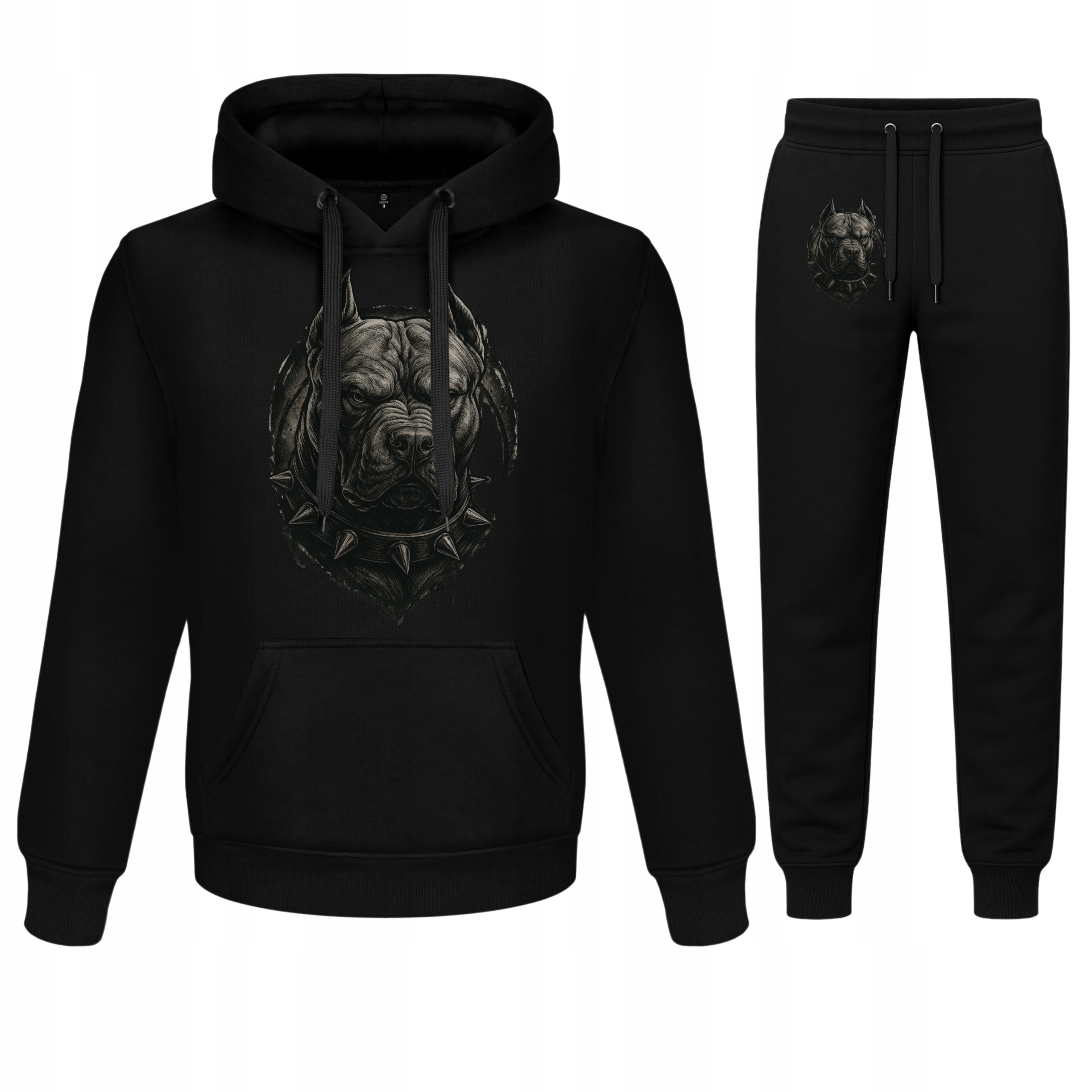 Buzia Pitbull Black Meski Tepláková Souprava Mikina S Kapucí Kalhoty 2XL XXL