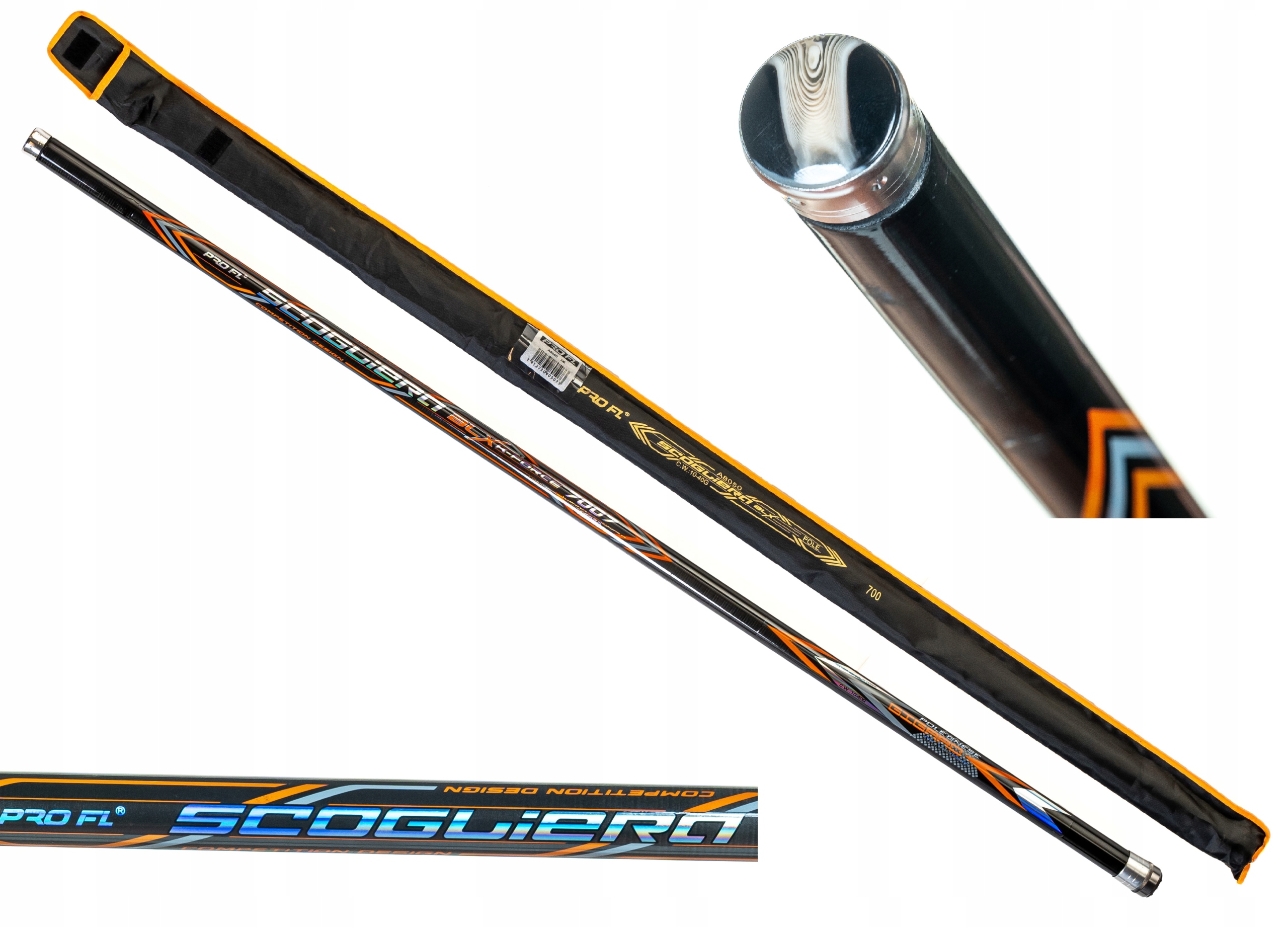 ultralekki Węglowy Bat wędka Fl Pro Scogliera 7m 700 10-40g