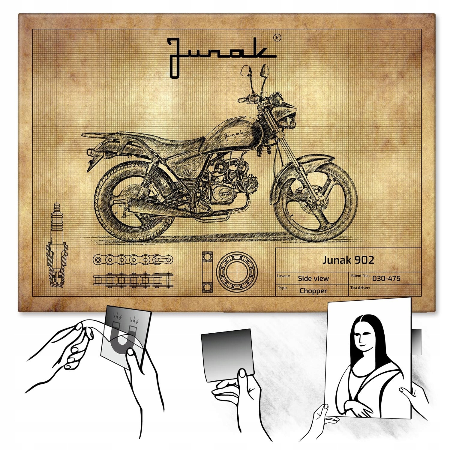 Kovový plakát Harley Junak Varadero Benelli L