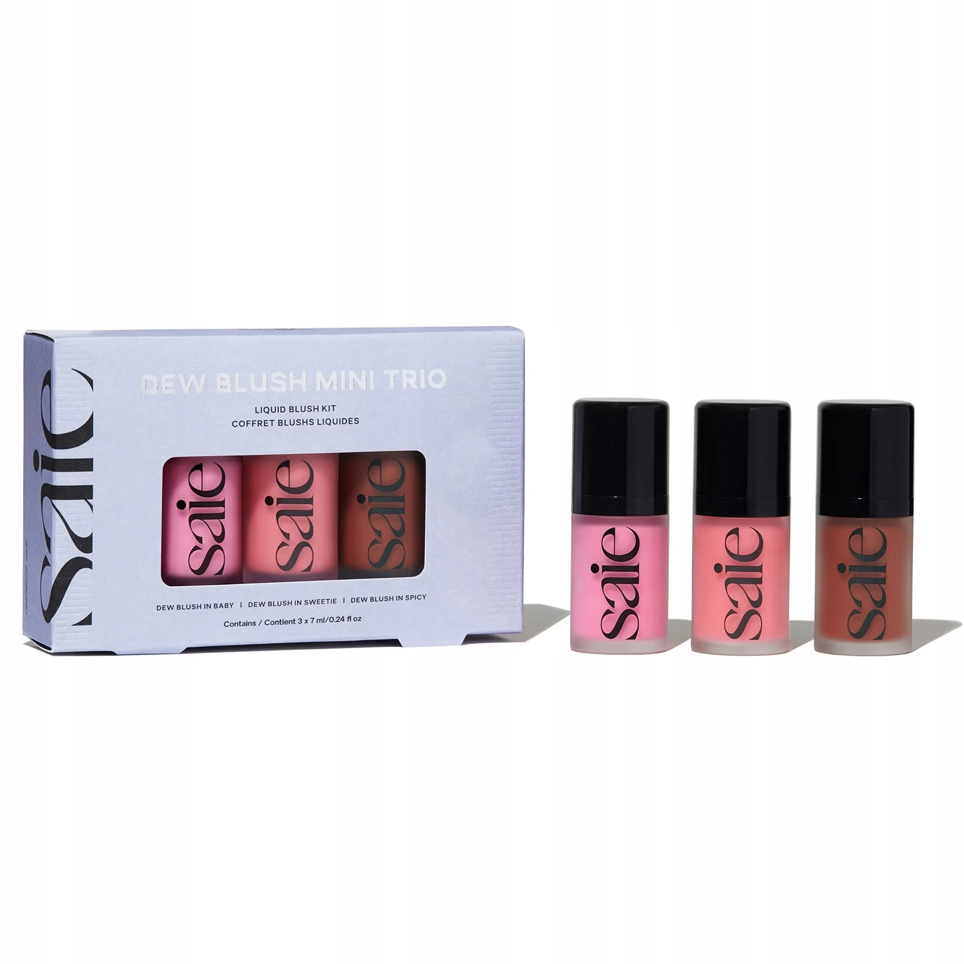 Saie Dew Blush Mini Trio zestaw płynnych róży do twarzy