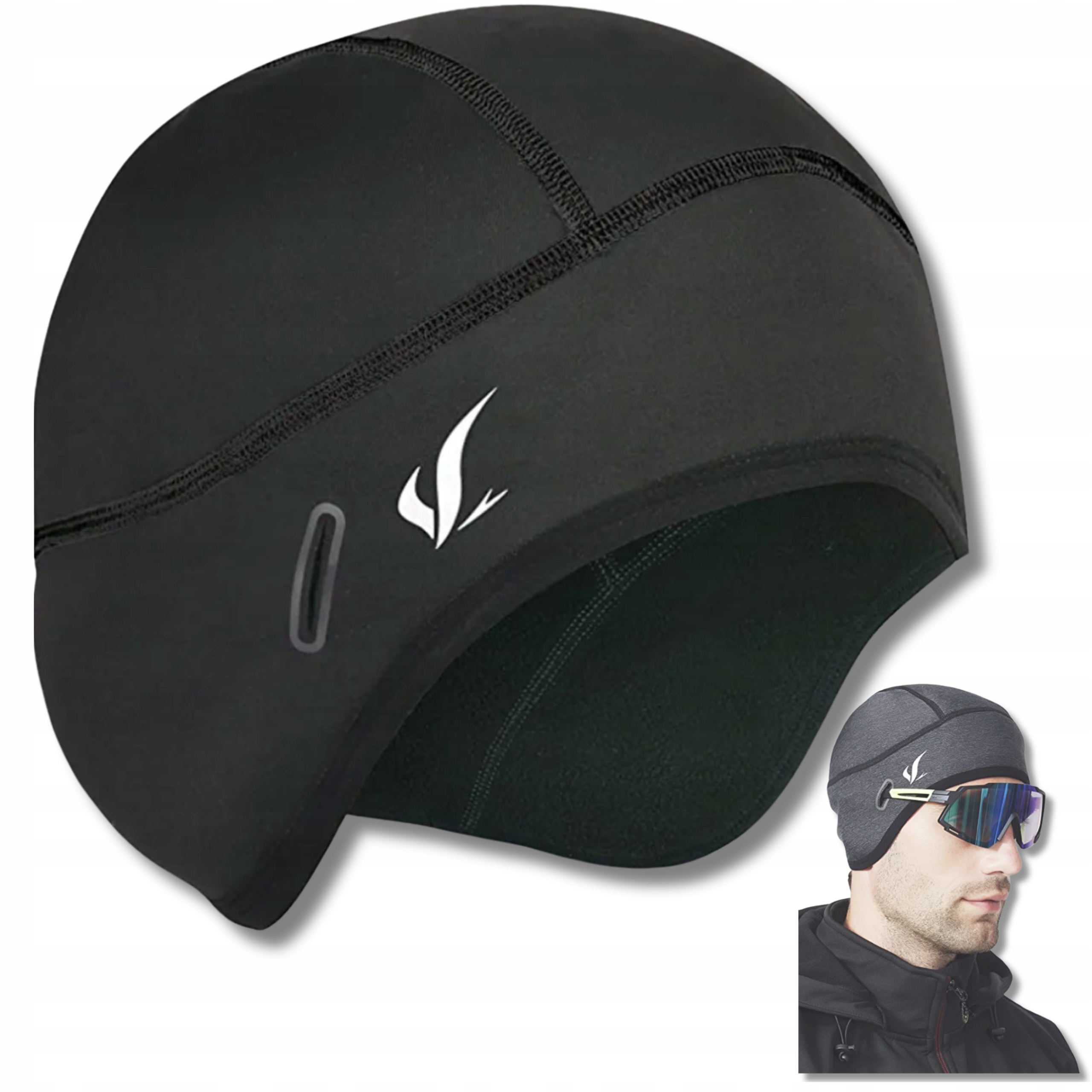 Czapka pod kask rowerowy Czapeczka kolarska Oddychająca otwór na okulary