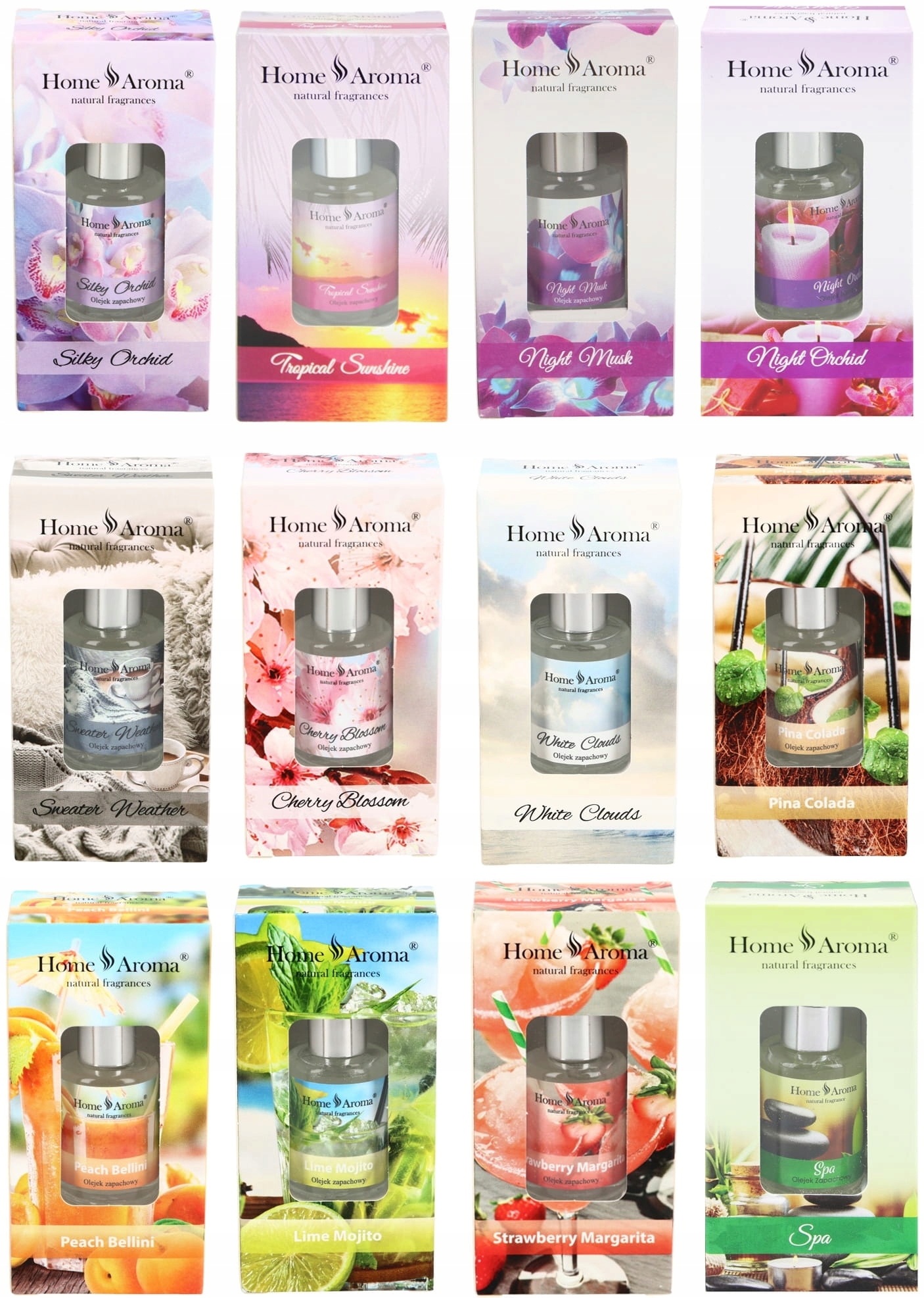 

Olejki Zapachowe Home Aroma 12X10 ML Różne Zapachy