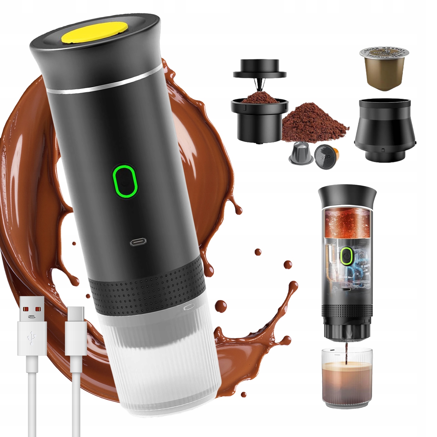 Přenosný Kávovar Na Mini Elektrický Jednohrnkový Cestovní Kávovar