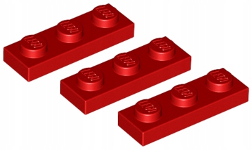 

Lego Płytka 1x3 Czerwona (3623/362321) 3szt.