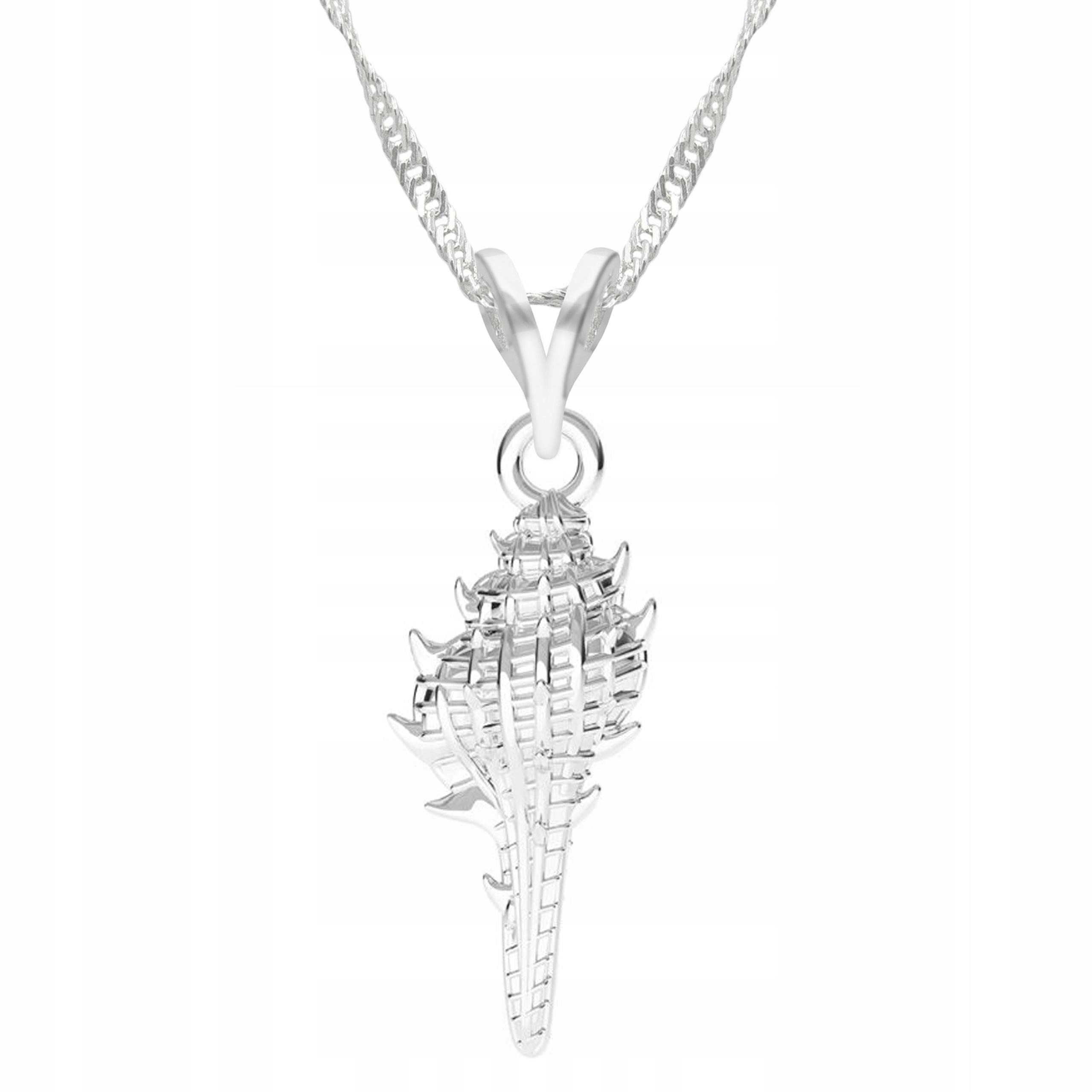 Stříbrný náhrdelník Muszelka Moře s mořskou mušličkou Pláž Stříbro 925