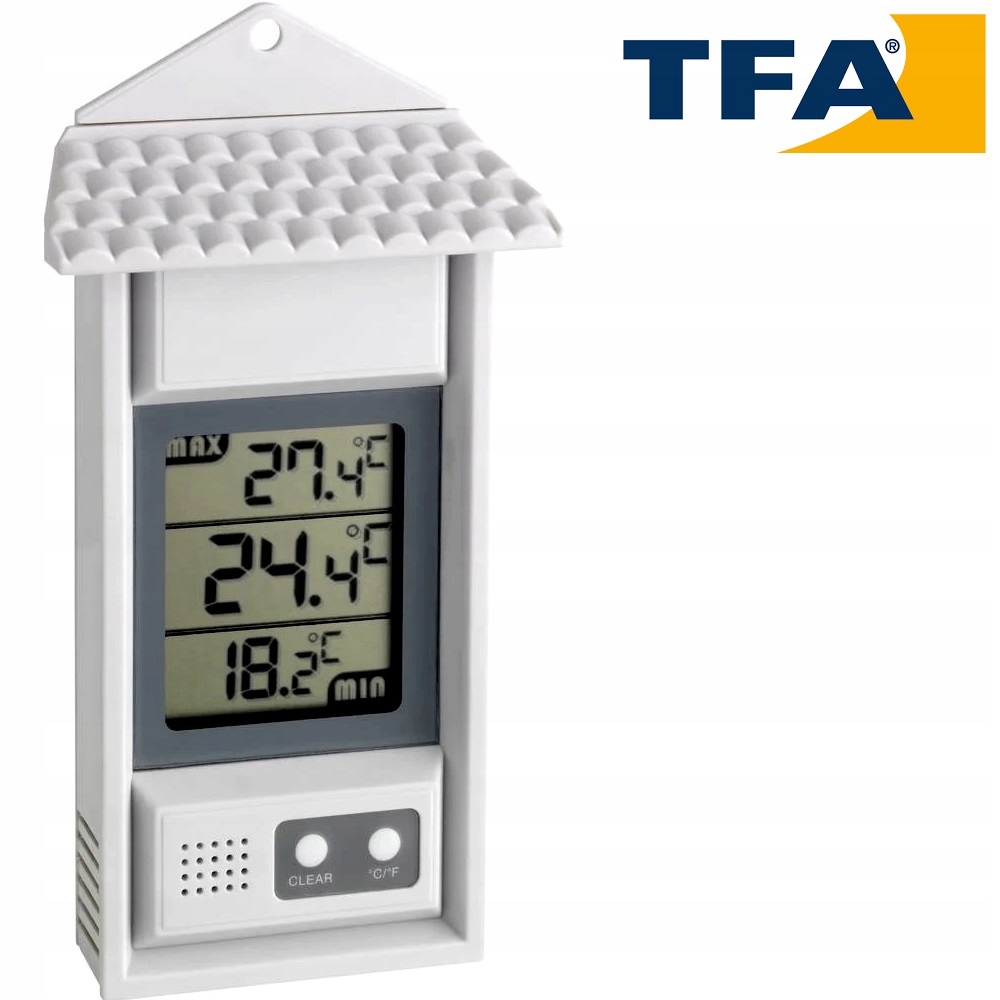 TERMOMETR MIN-MAX CYFROWY WEWNĘTRZNO-ZEWNĘTRZNY TFA DOSTMANN GERMANY Marka TFA