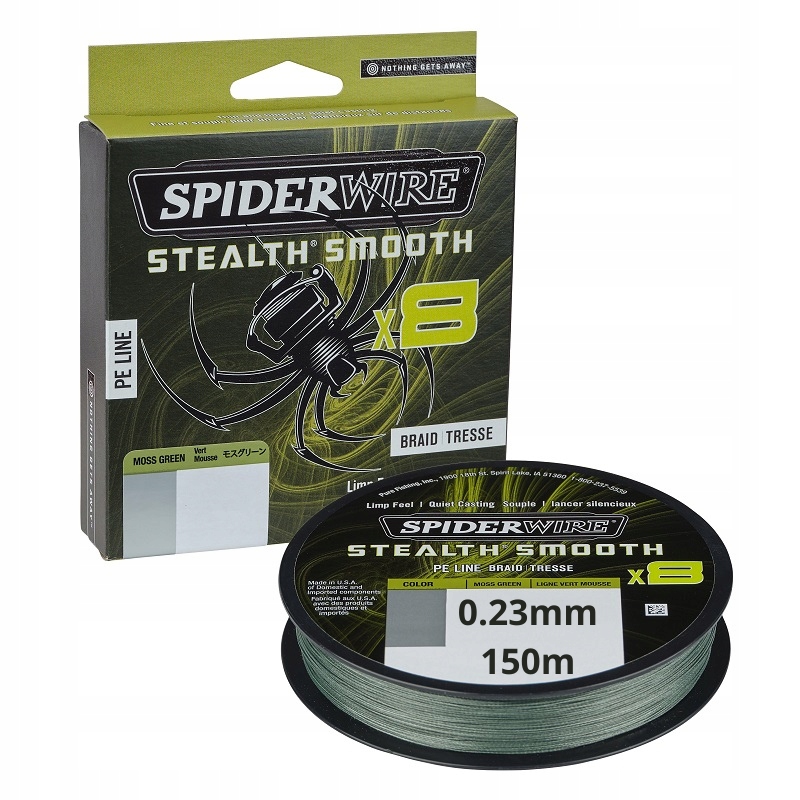 Spiderwire Plecionka Stealth Smooth x8 0.23mm 150m Zielona 8-SPLOTOWA