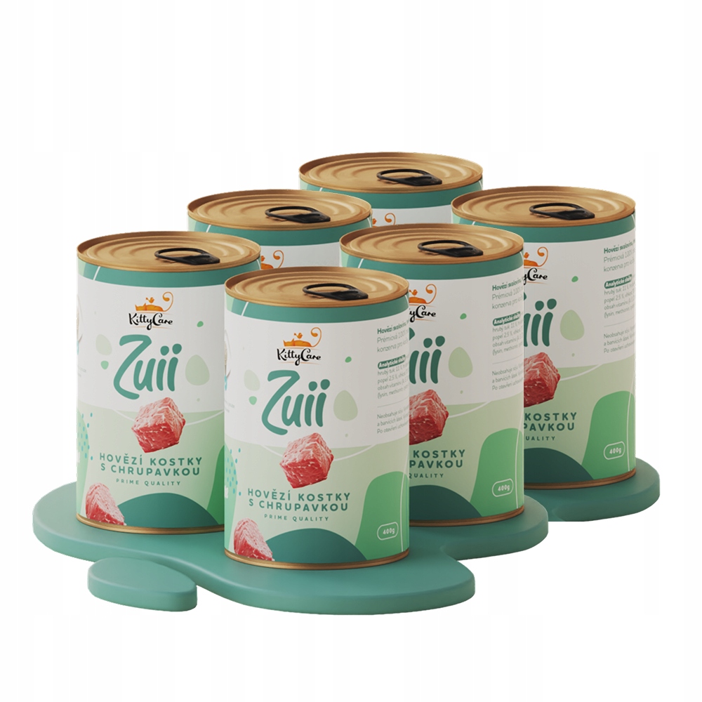 Levně 6x Zuii Hovězí kostky s chrupavkou, 400 g