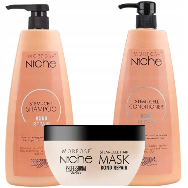 Morfose Niche Sada Šampon Na Vlasy Bond Repair+ Kondicionér 1 L Maska 500 ML