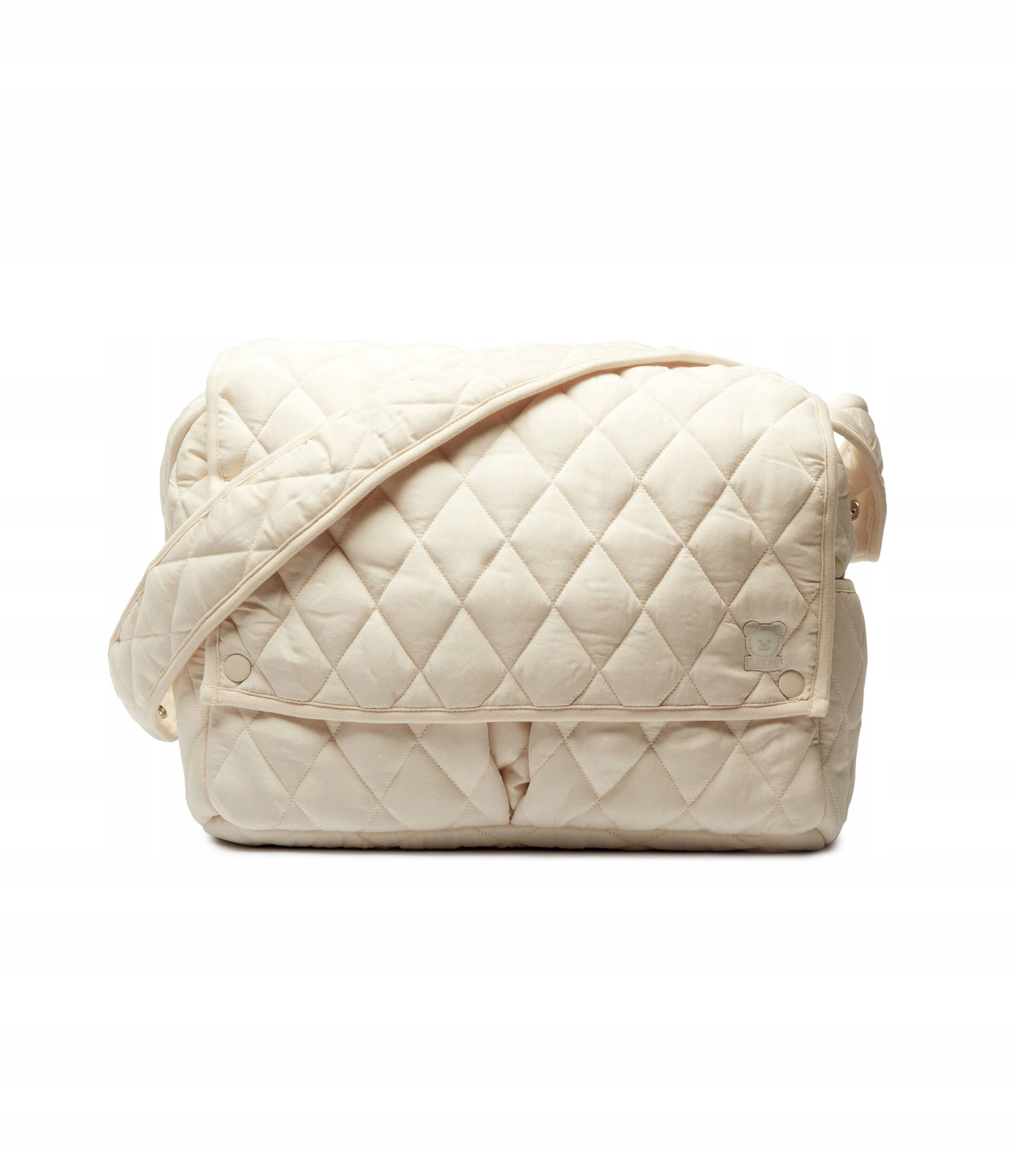 Guess Klasická Prošívaná Béžová Kabelka S Ochrannými Nožičkami 40X35X5 Opa