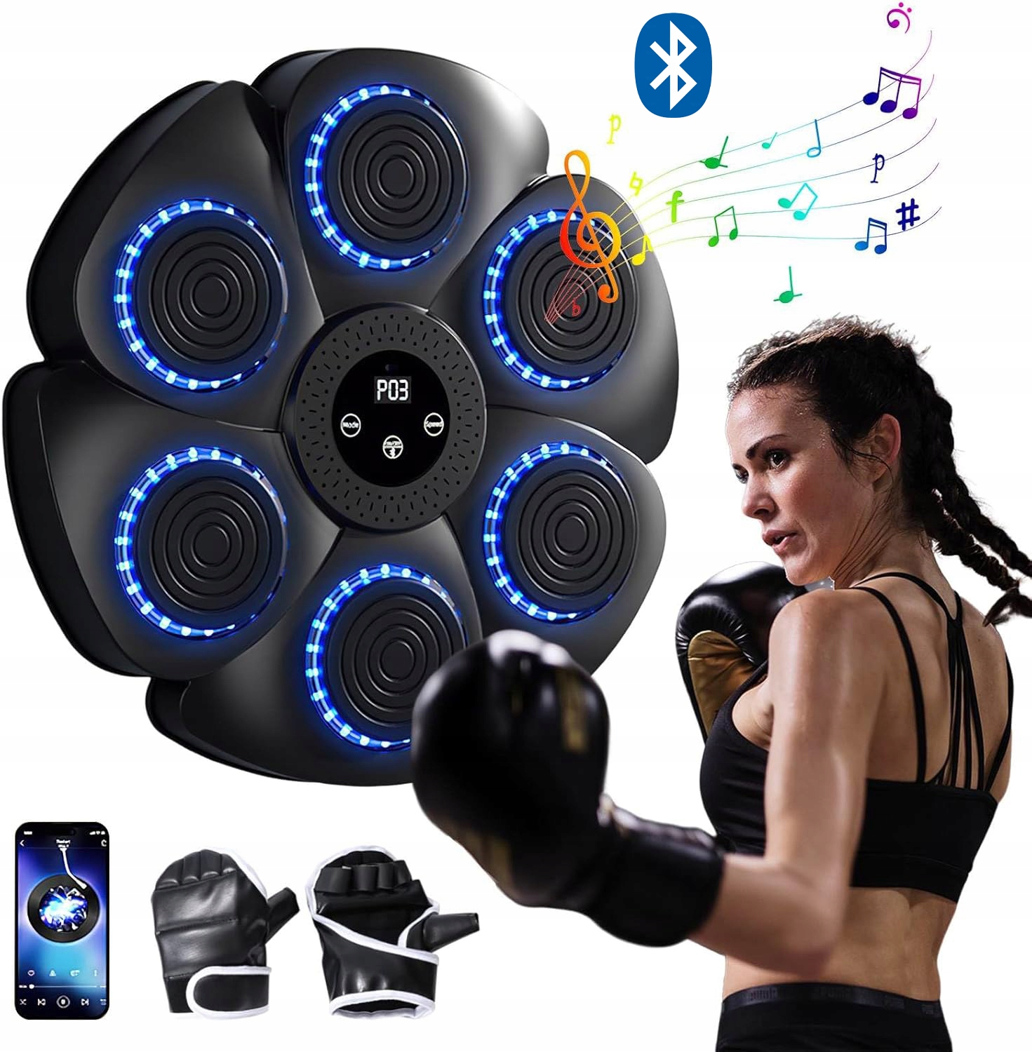 Bluetooth Elektronická Hudba Boxerský Štít 9 Režimů 18 Rychlostí