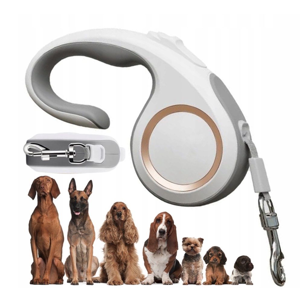 Levně Vodítko Automatická 5 M Teleskopická Pro Psy 360° Skrytá Protiskluzová
