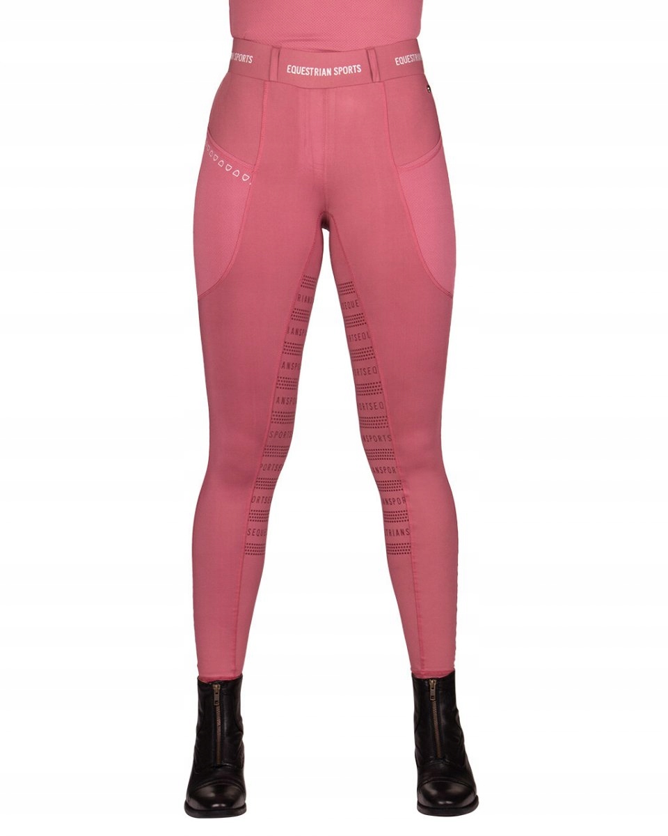 Legginsy jeździeckie damskie Jady Leg Grip SS23 Qhp różowy 36