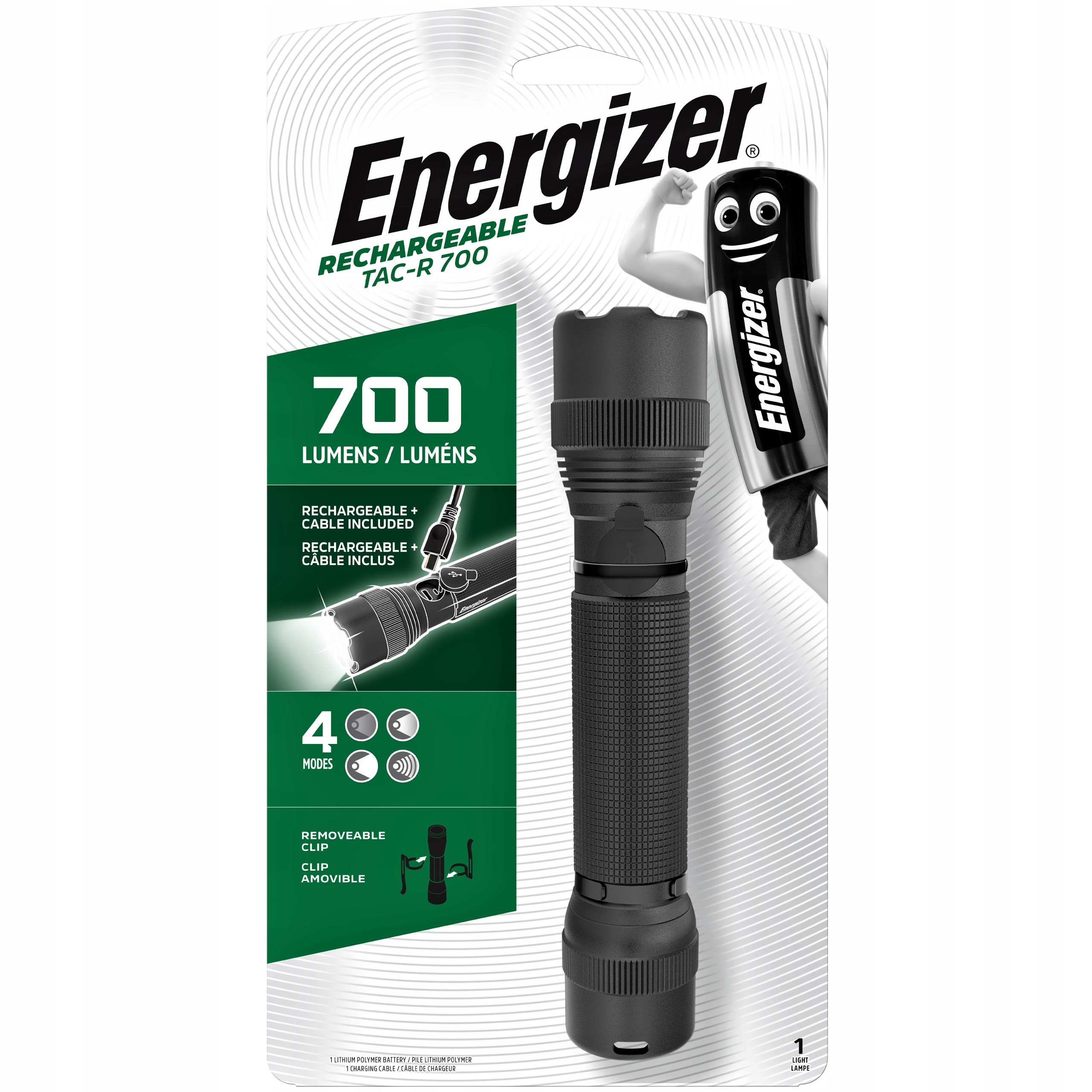 Ліхтарик ENERGIZER Tactical USB Tac-R перезаряджається 700
