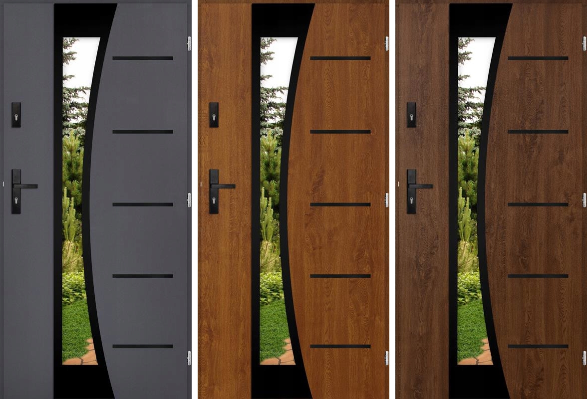 POLSKIE DRZWI ZEWNĘTRZNE INOX SOME5P BLACK 55MM 90 Rodzaj Do domu Do mieszkania