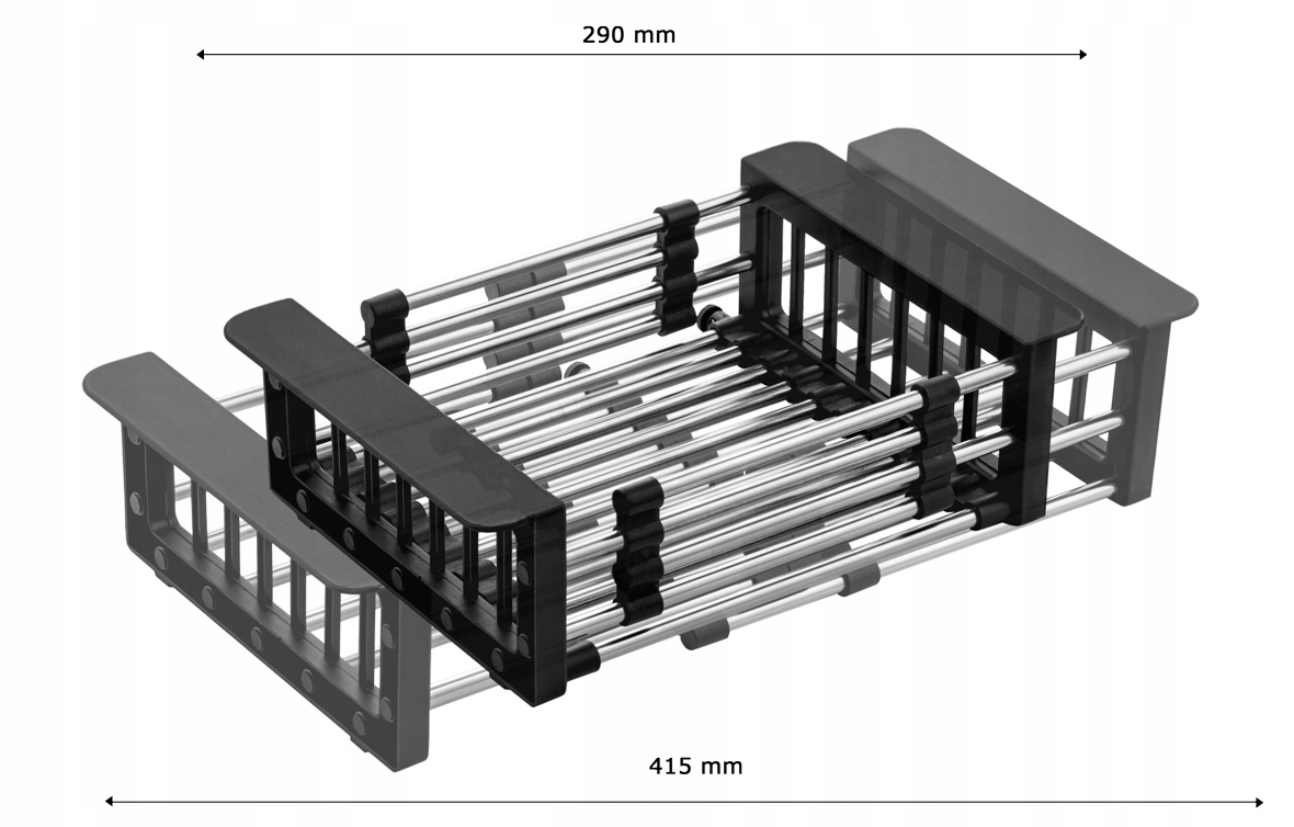 OCIEKARKA TELESKOPOWA KOSZYK STALOWY DO ZLEW Dłuższy bok 29.5 cm
