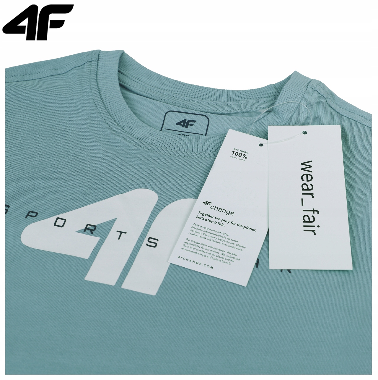 KOSZULKA CHŁOPIĘCA 4F DZIECIĘCA T-SHIRT M1113 BAWEŁNIANA BASIC SPORTOWA 140 Wzór dominujący logo