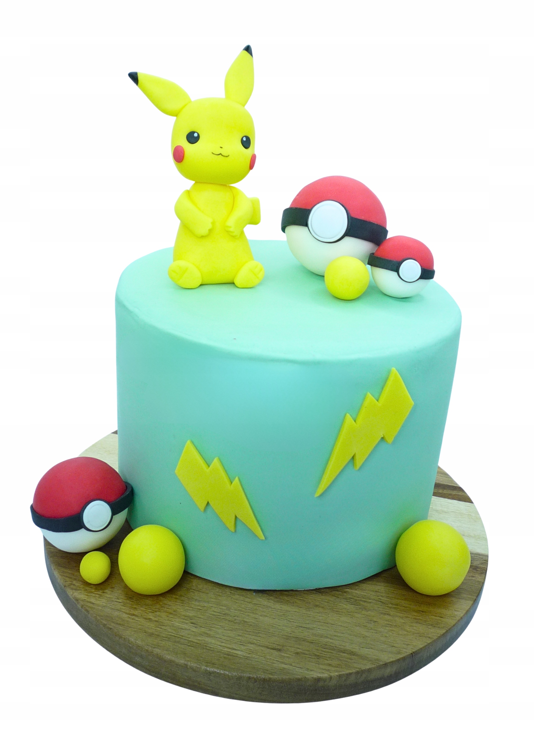 Figurka na tort z masy cukrowej zestaw Pokemon Pikachu- dekoracja cukrowa