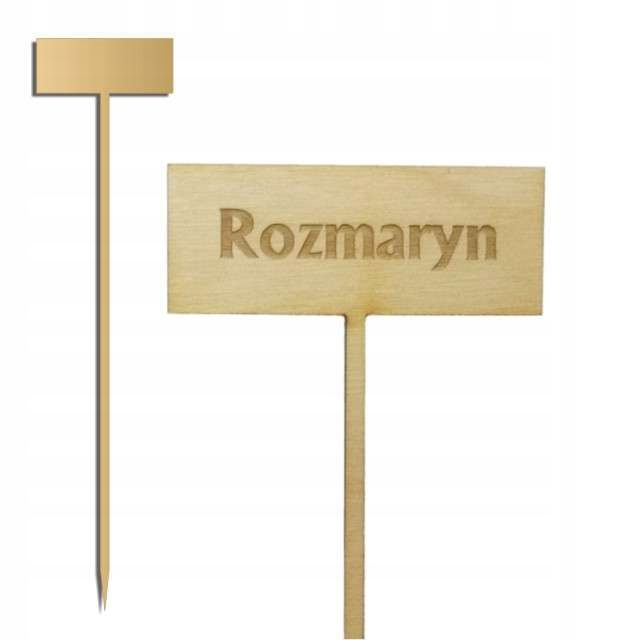 

tabliczka do oznaczania roślin ziół rozmaryn decou