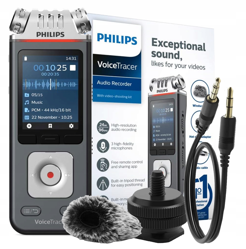 Digitální Diktafon Philips DVT7110/00 Stereo 8GB S Redukcí Šumu