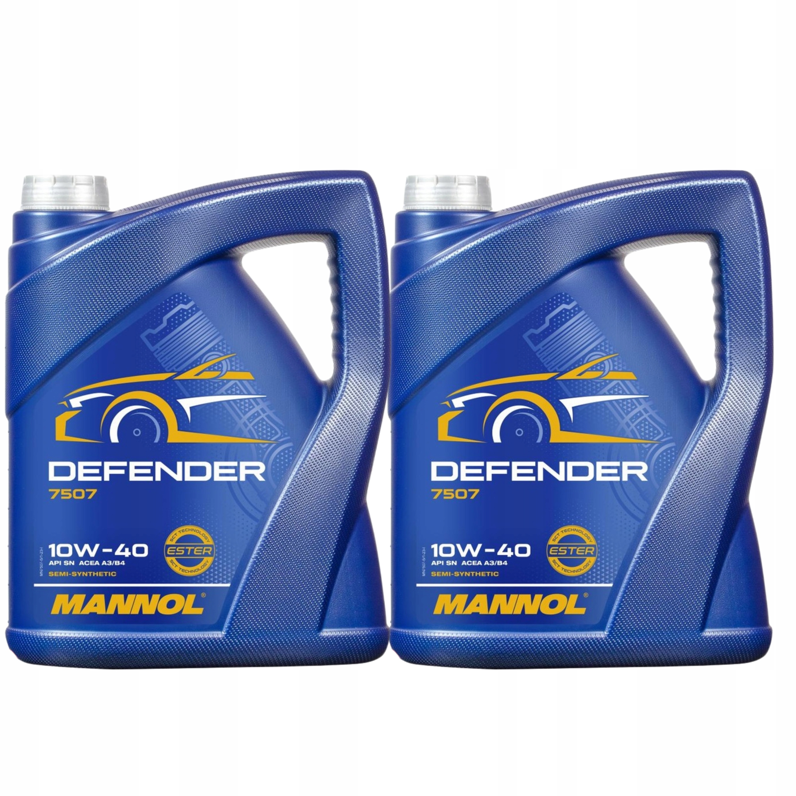 Zestaw 2 sztuk oleju silnikowego syntetycznego Mannol 10W40 Defender 5l