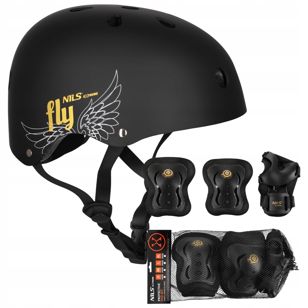 Kask Rowerowy Regulowany Na Deskorolkę Dla Dziecka 52-56 cm Ochraniacze S