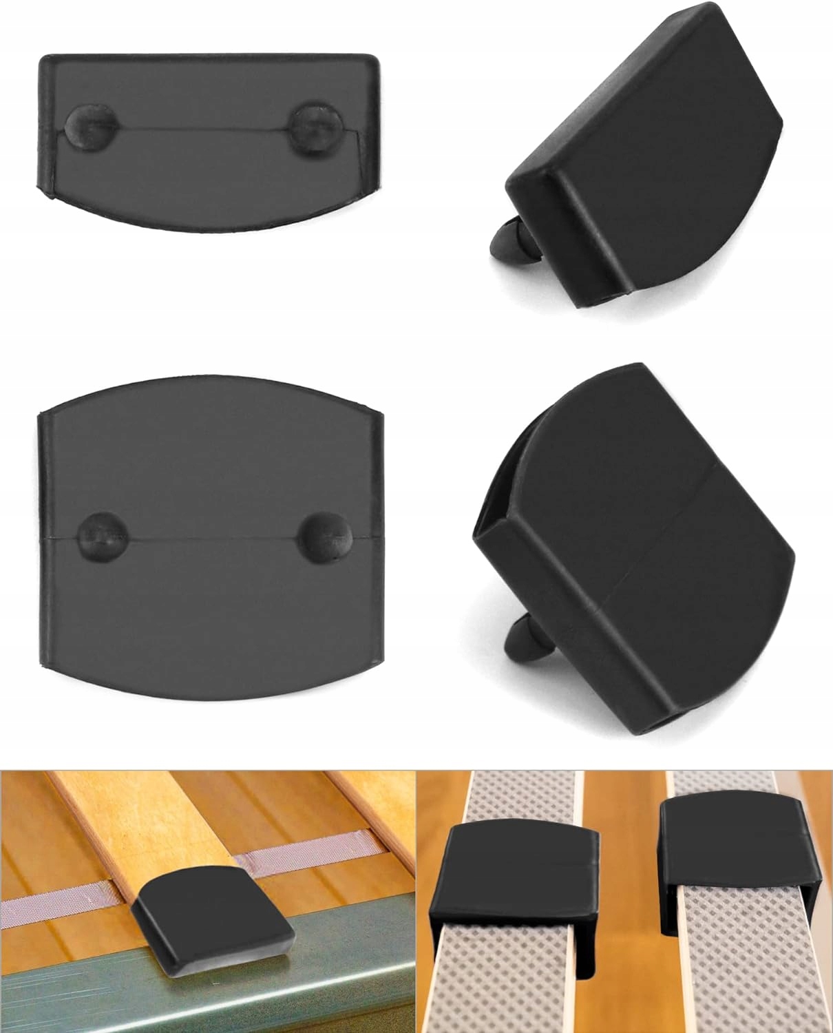 36X WYMIENNE UCHWYTY NAKŁADKI NA POŁAMANĄ LISTWĘ STELAŻ ŁÓŻKA DO SYPIALNI Marka inna