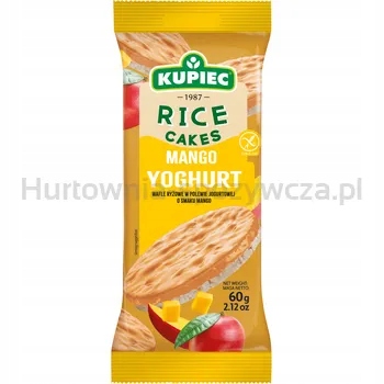 Kupiec Rýžové oplatky v jogurtové polevě s příchutí Mango 60 g