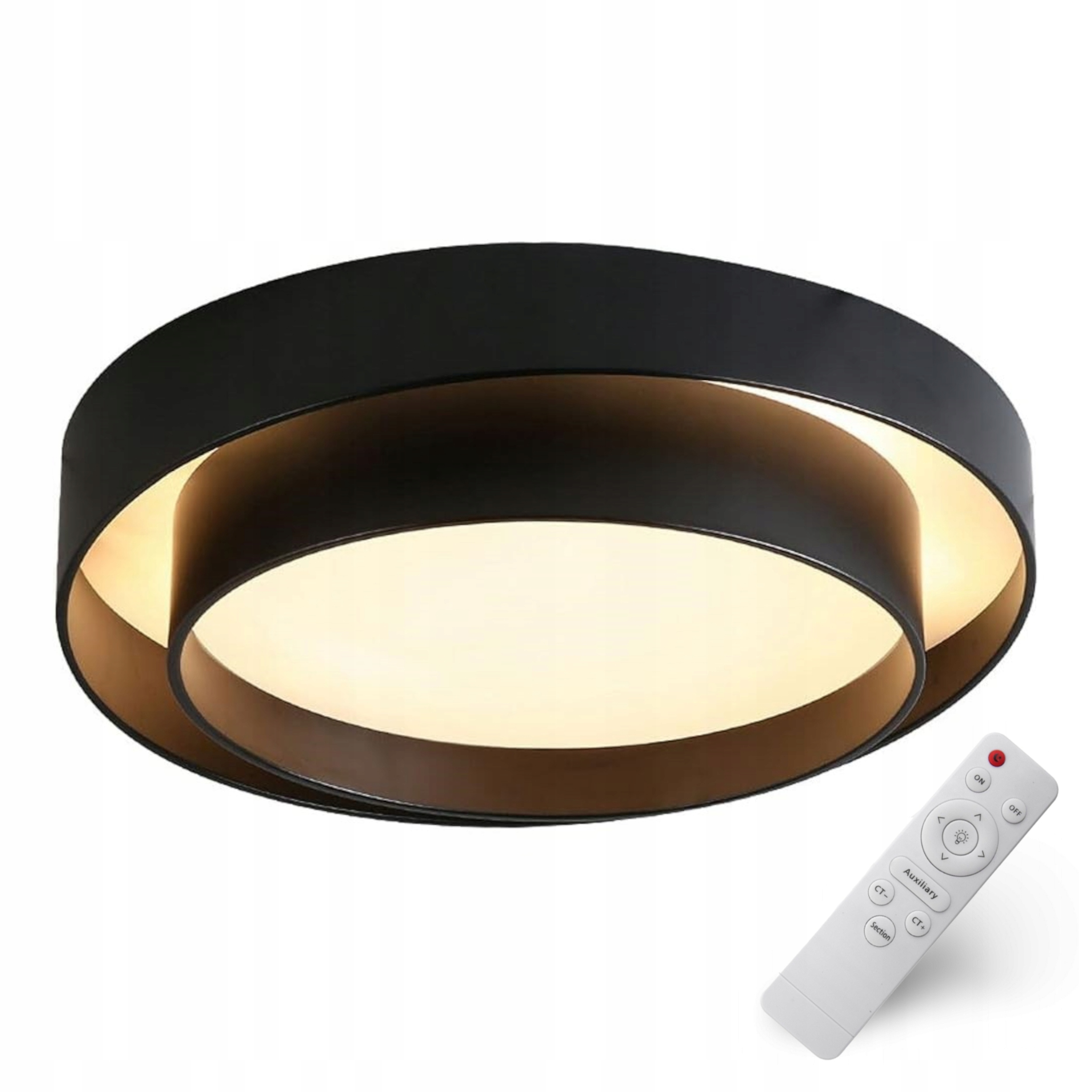 Stropní Svítidlo Stropní Svítidlo Led Černá Kulatý 50 CM Moderní S Variabilním Dálkovým Ovládáním