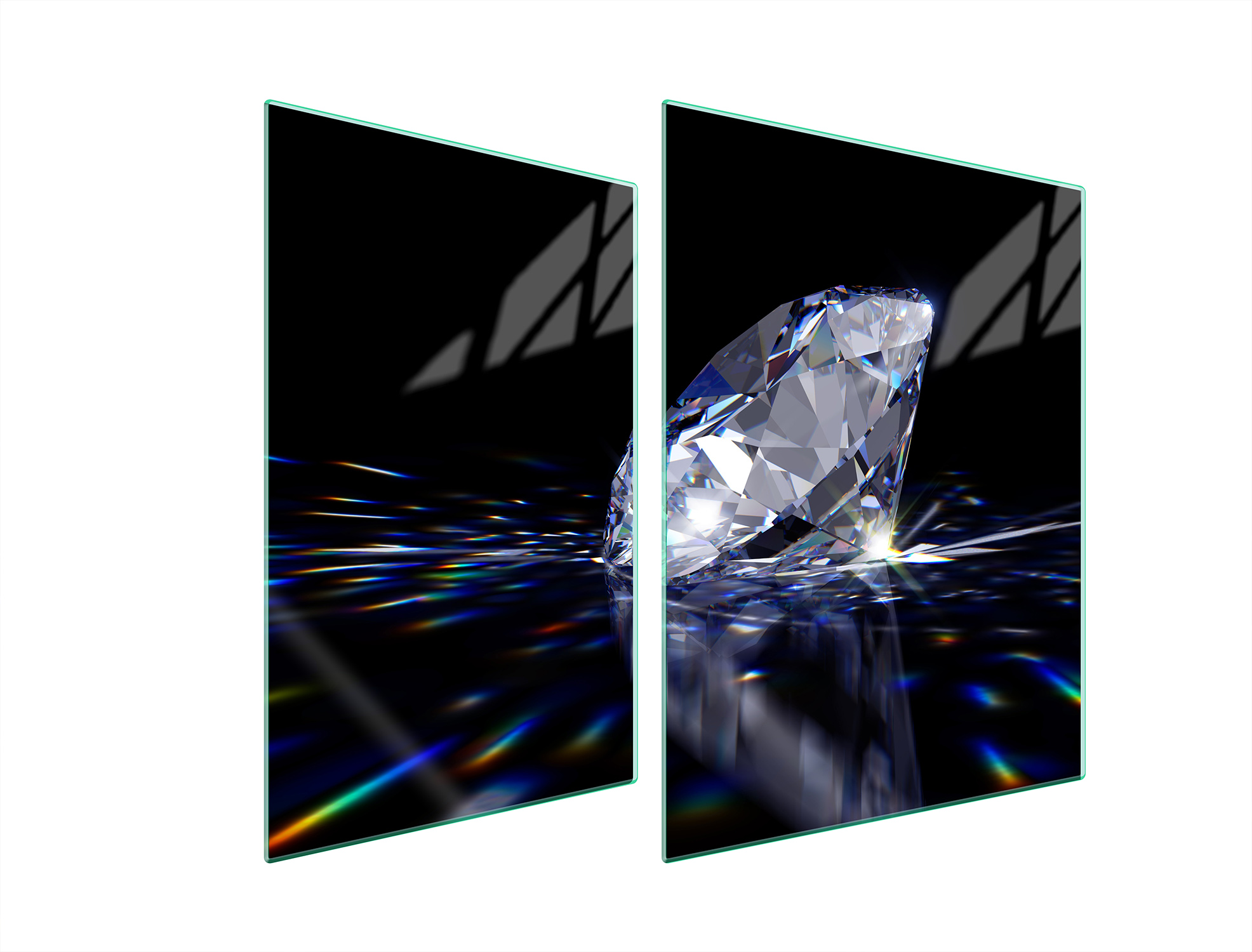 Skleněná ochranná deska na sporák 70x52 Diamant Tvrzené sklo 7v1