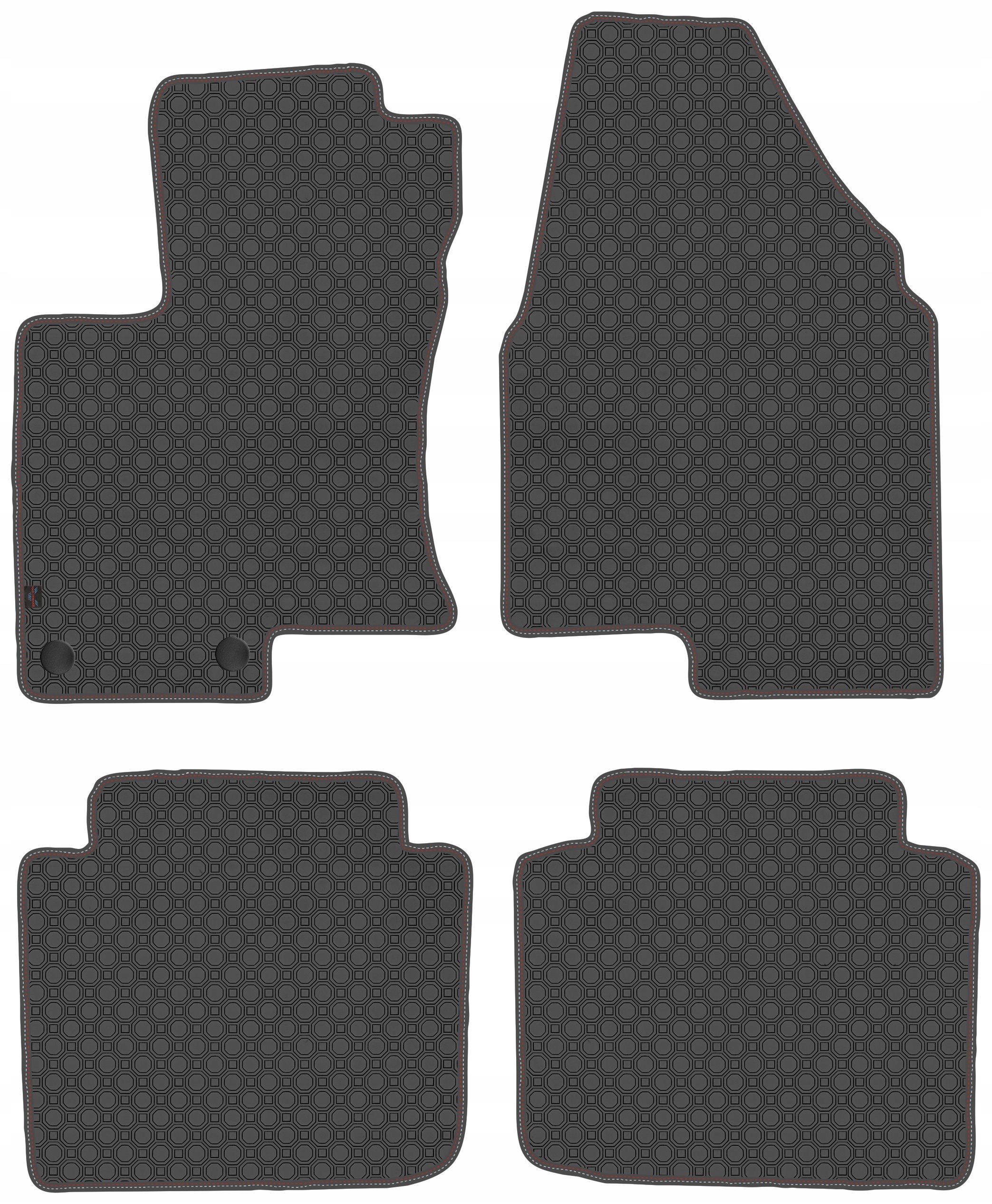 Nissan Qashqai +2 5os 08-13 Gumové koberce Černé