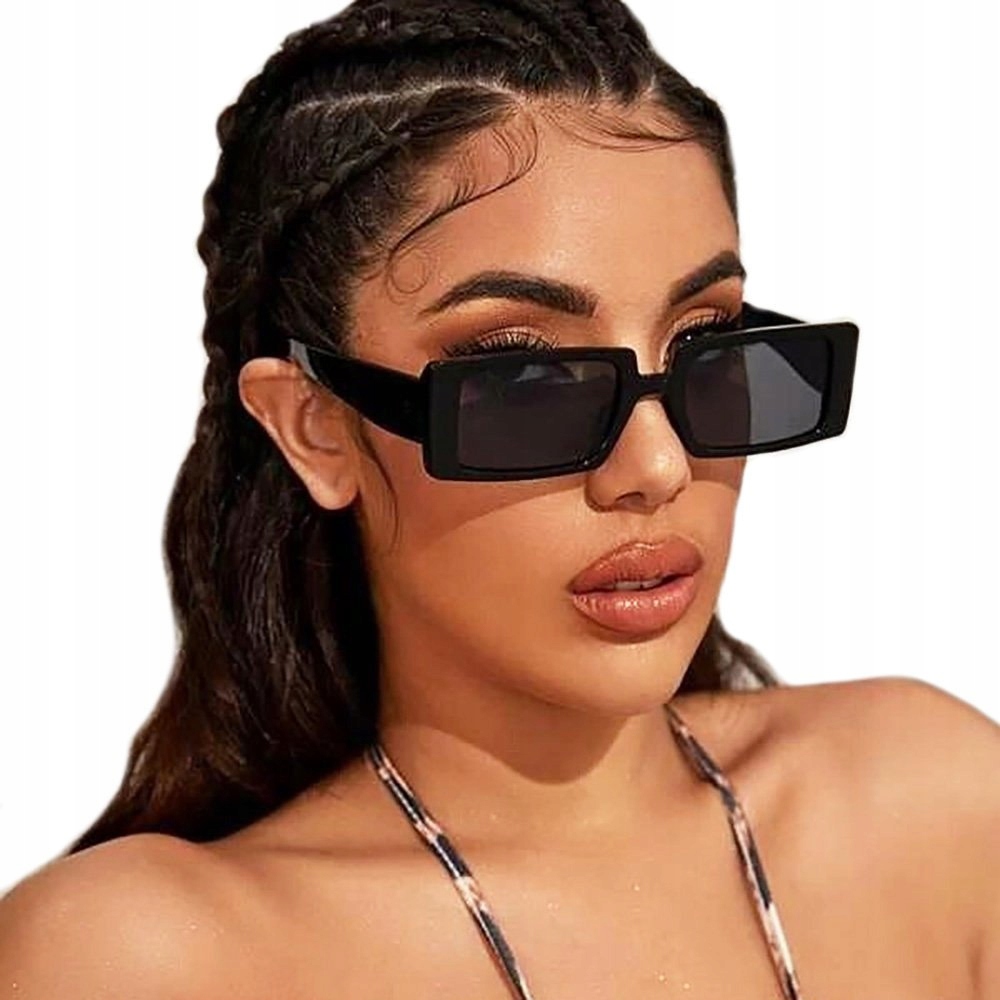 

Okulary Prostokątne damskie Przeciwsłoneczne retro