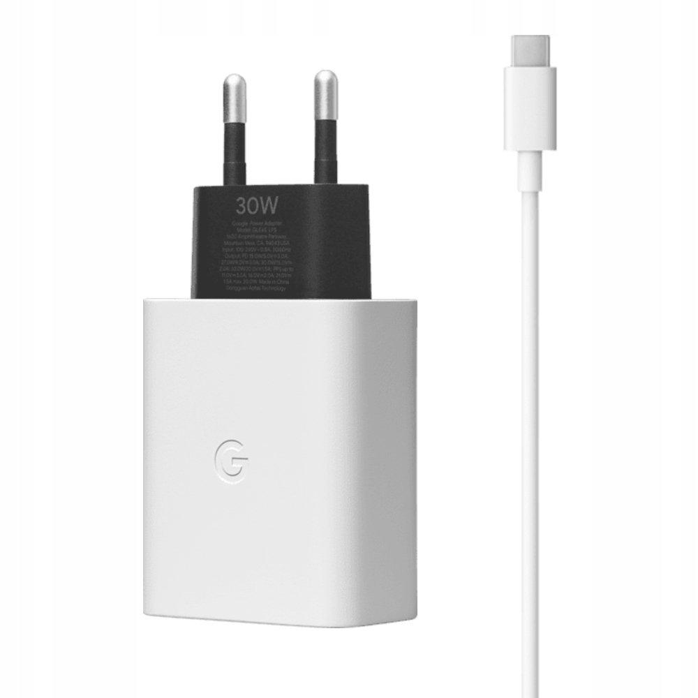 Oryginalna Ładowarka Google GA02275 30W Kabel Usb-c Biały