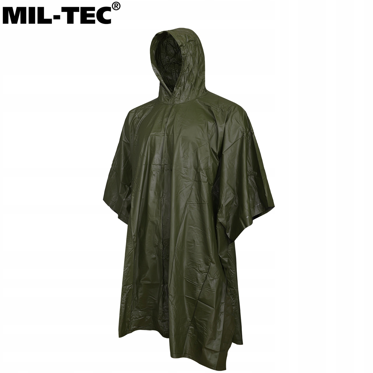 Peleryna PRZECIWDESZCZOWA PONCZO PONCHO Z KAPTUREM MIL-TEC PVC OLIVE Rozmiar uniwersalny