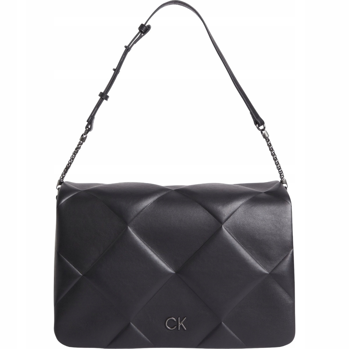 CALVIN KLEIN DÁMSKA KABELKA RE-LOCK QUILT ČIERNA