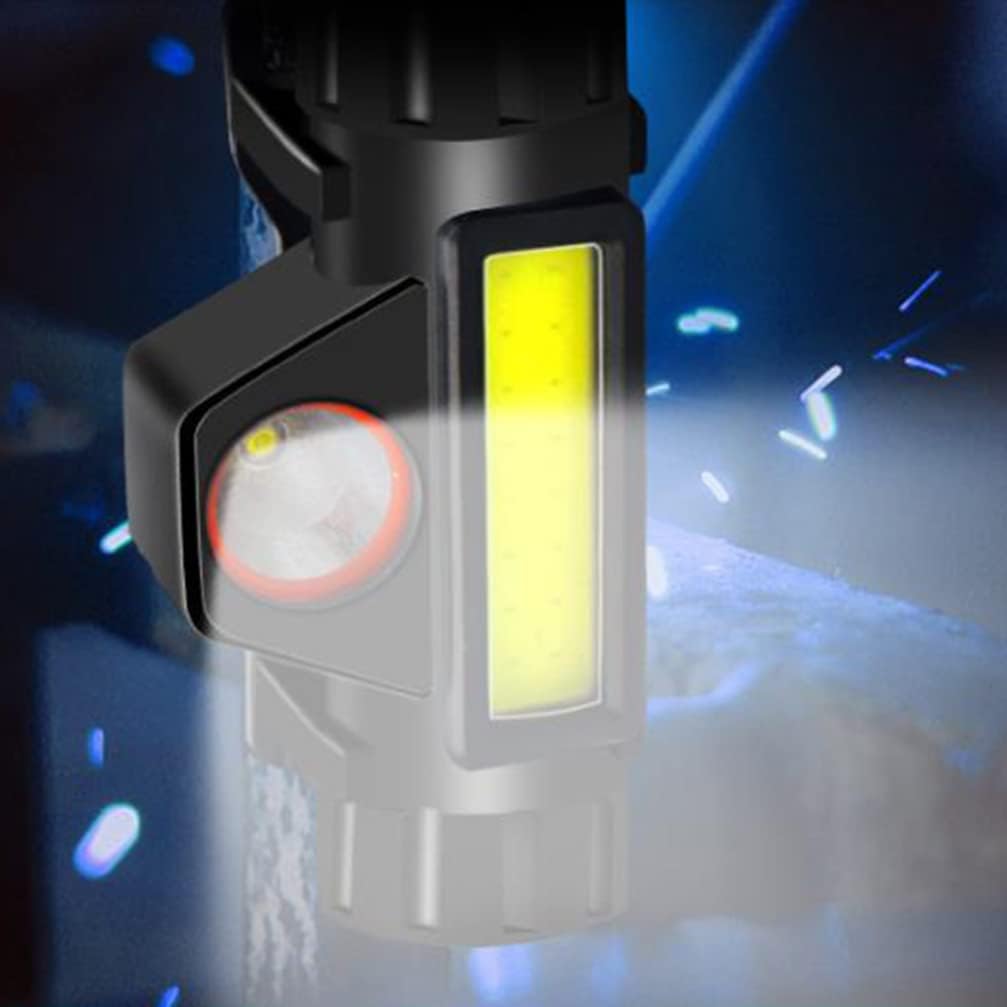 LATARKA CZOŁOWA Z MAGNESEM CZOŁÓWKA 4w1 LAMPKA COB Kolor dominujący czarny