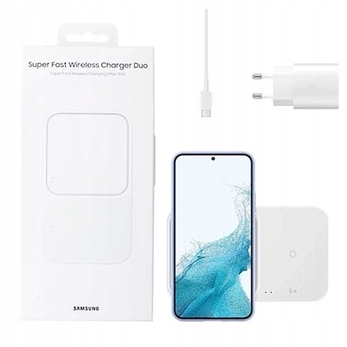 Qi Indukční Nabíječka Samsung Fast Wireless Charger Duo 15W Bílá
