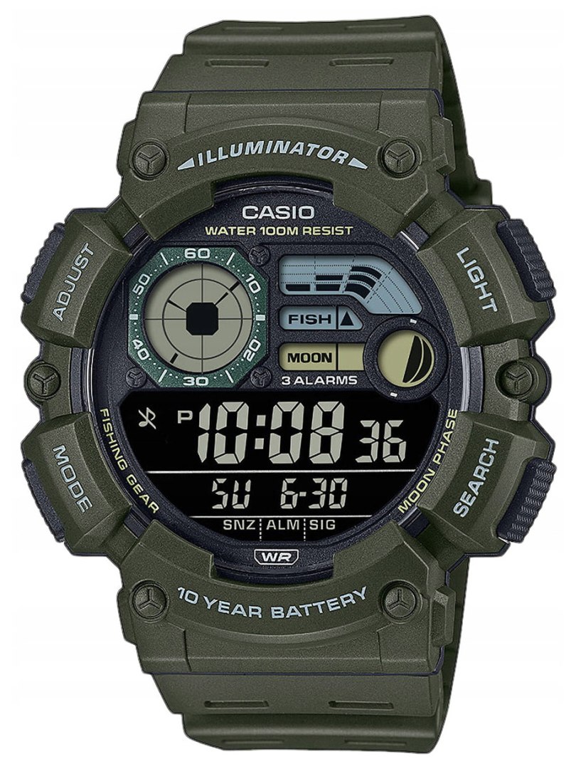 Pánské Hodinky Casio Digital Moonphase WS-1500H-3B Box