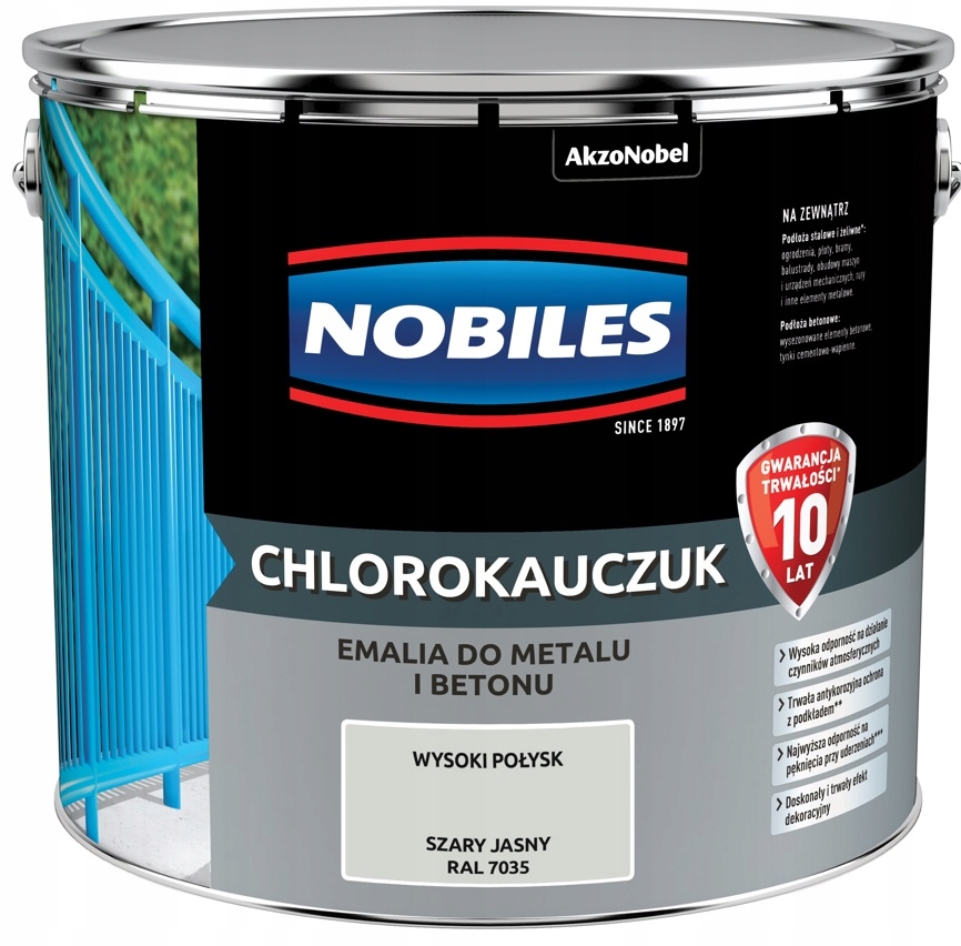 

Farba Nobiles Chlorokauczuk- szara jasna, 10l
