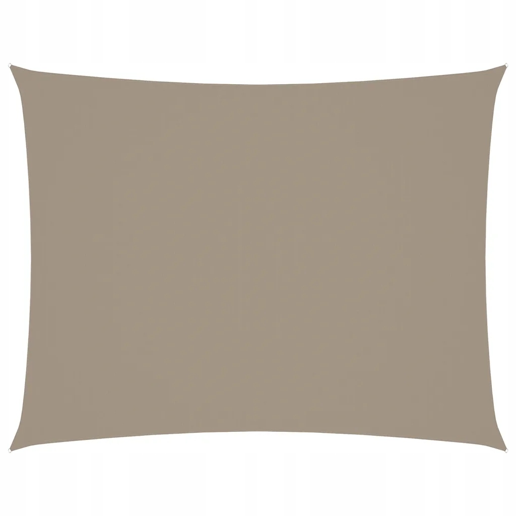 Sluneční plachta 5 x 7 m taupe z tkaniny Oxford s Pu povlakem
