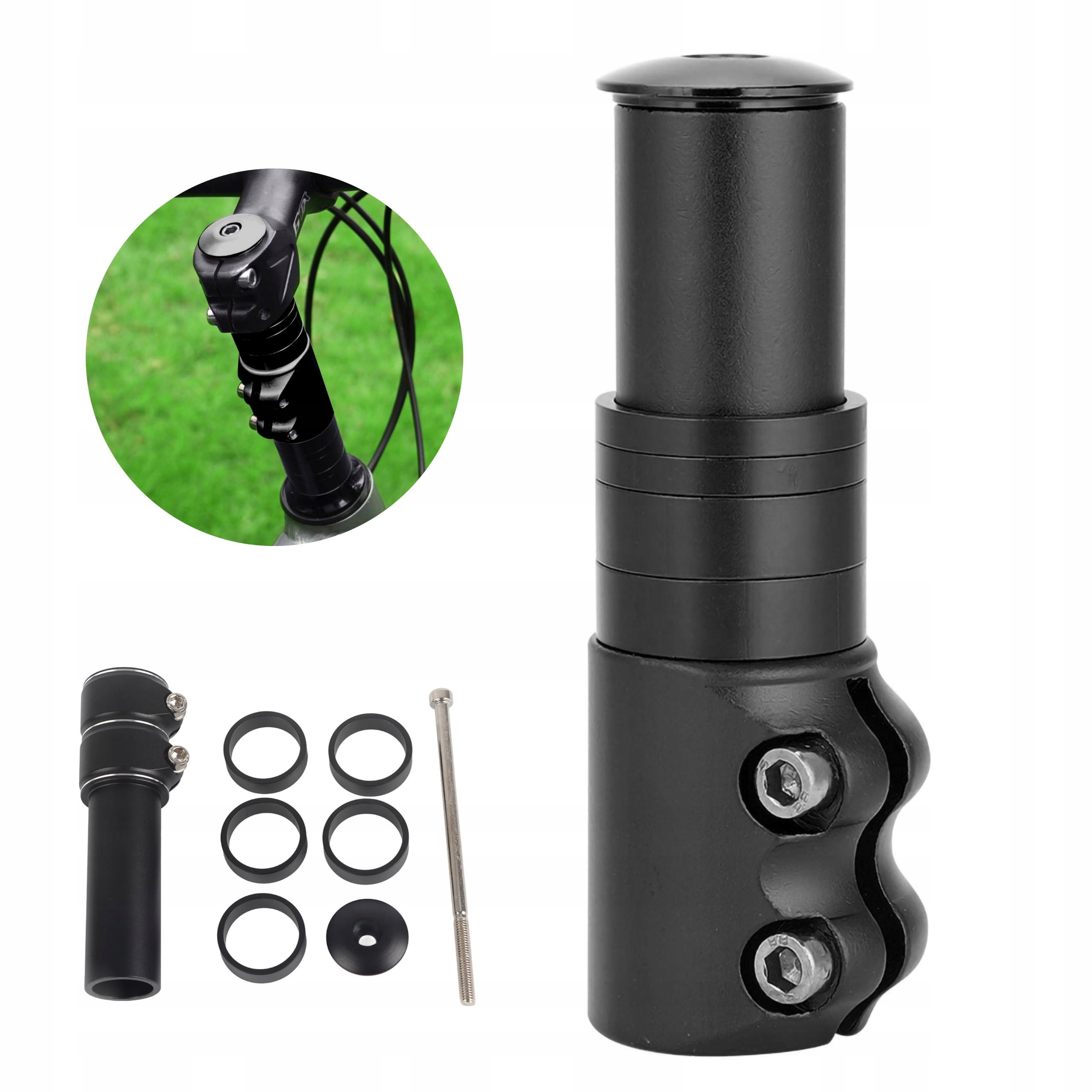 Podwyższenie Kierownicy Adapter Czarny