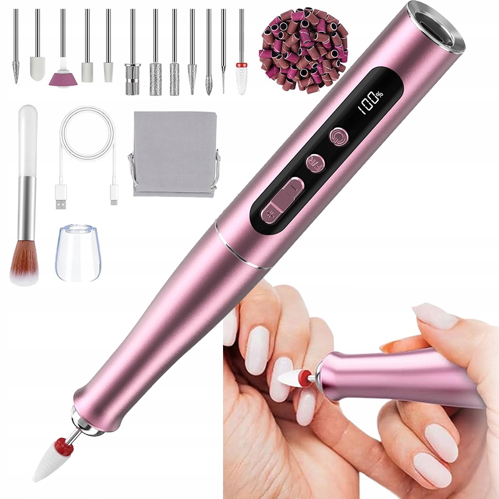 Sada Bruska Na Nehty Manikúra Pedikúra Profesionální Bezdrátová