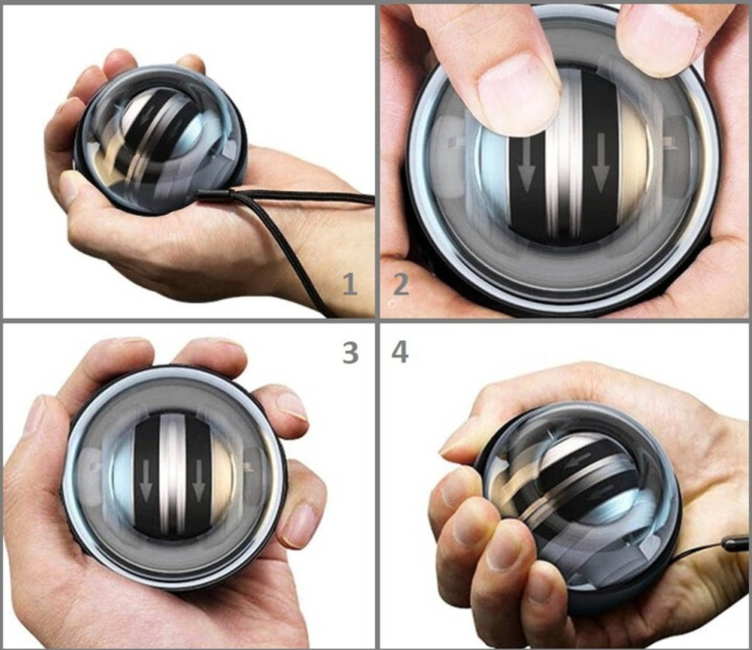 Kulka żyroskopowa GYRO BALL do treningu nadgarstka Prezent do Treningu FIT Szerokość produktu 7 cm