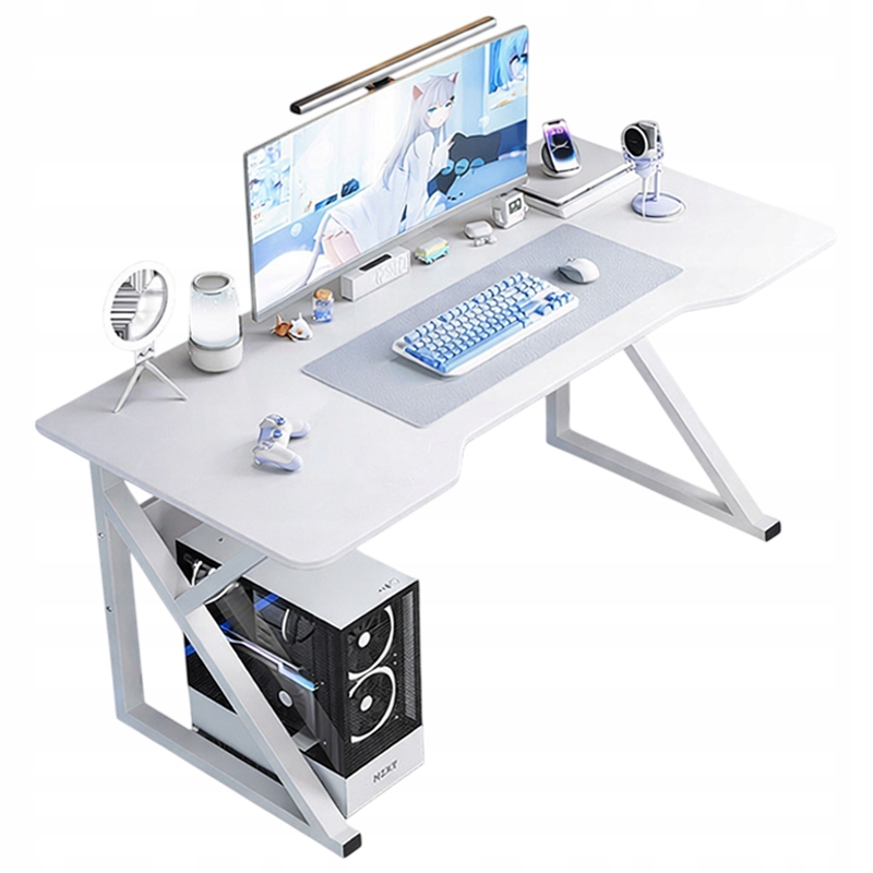 Herní Stůl Pro Počítačového Hráče, Bílý, Velký, Moderní, 120 CM